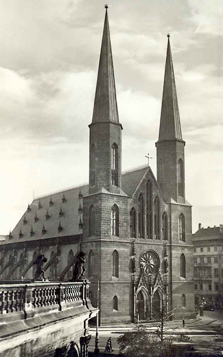 Sophienkirche vor 1945 – Kunstverlag Wilhelm Steiner, Dresden